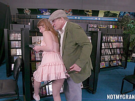 Ginger Grey & Evan Stone in Welcome to Cockbuster - NotMyGrandpa