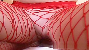 Girl in stockings sucking friends cock