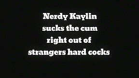Gloryhole Secrets Nerdy babe Kaylin loves sucking cock POV 1