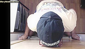Gloryhole greedy DILF sucks cock at home in homemade oral