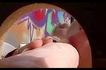 Gloryhole lesbian licks pussy