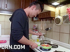 Go Sushi - Hot Japanese Milf Cooking And Fucking In The
