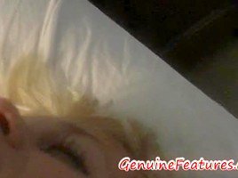Gorgeous blonde Sandra has real orgasm