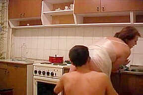 Granny Gets Fucked In Kitchen