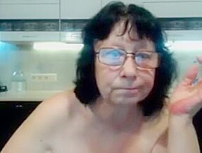 Granny masturbating glasses webcam