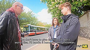 HUNT4K  Girl sucks and gets it on in a vaginal way with boy who pays