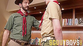 Hairy Dilf Scoutmaster Seduces Sexy Young Scout In Office