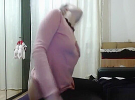 Hairy pussy brunette feels sick & gets cured by masturbating