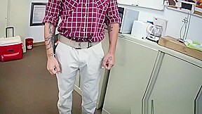 Hardcore gay action in the office