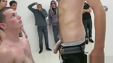 Hazed straight twinks buttfuck in shower