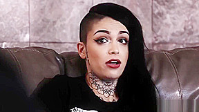 Hellish goth slut pounded in foursome