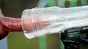 Holiday fleshlight cock milking outdoors