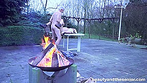 Homeless Girl Begging for Old Cock