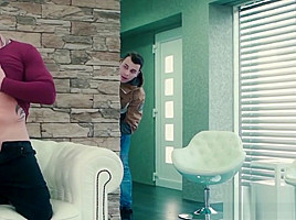Homo Nick Vargas cumming after stepfamily bareback