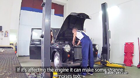 Horny Babe Fucks Auto Mechanic
