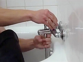 Horny Boy & Horny Plumber Suck Bareback & Cum