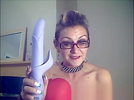 Horny Granny masturbates on cam for me
