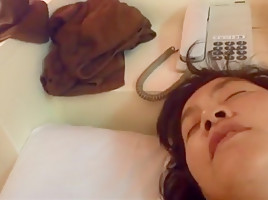 Horny japanese milf Kui Somya shows pussy moaing fuck