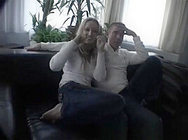 Horny mature couple fucks all over the house