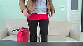 Horse riding chick takes a spunk load of cum over her pussy