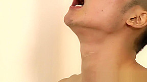 Hot Asian punk Yoshi Kawasaki rubs his meaty rocket