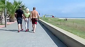 Hot Blonde Louana Ass Fucking With Two Big Cocks