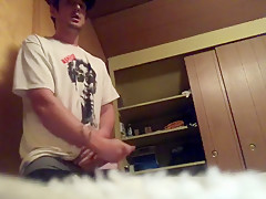 Hot Handjob With Mouthful Of Cum Masturbating
