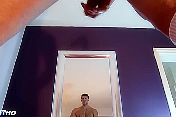 Hot Jock Made His 1rst Porn Gets Wanked By Us