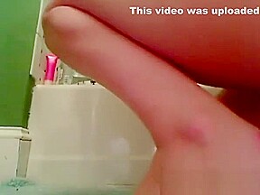 Hot amateur teen 18+ GF sucks and fucks in her bathroom