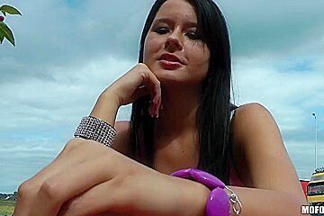 Hot and sexy Mia needs these dirty money to buy an airport ticket