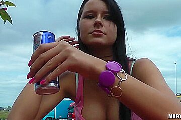 Hot and sexy Mia needs these dirty money to buy an airport ticket