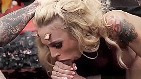 Hot demonic babe and her boyfriend go down on each other