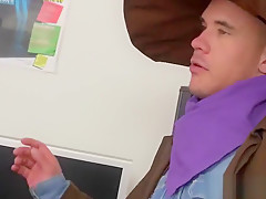 Hot gay doc inserts his cock in office jock