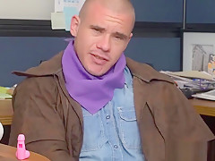 Hot gay doc inserts his cock in office jock