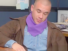 Hot gay doc inserts his cock in office jock