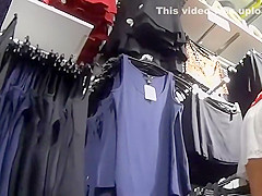 Hot milf's upskirt without panties