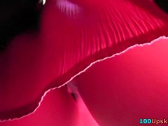 Hot pink summer costume upskirt