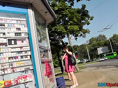 Hot pink summer costume upskirt