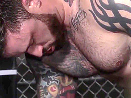 Hot stud Jordan Levine annihilates the ass of Brandon Evans