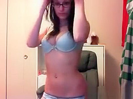 Hot teen 18+ Undressing Slowly