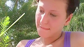 Hot teen 18+ outdoor masturbation