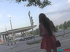 Hot thong of a sexy chick seen in free upskirt video