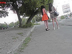 Hot thong of a sexy chick seen in free upskirt video