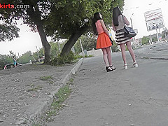 Hot thong of a sexy chick seen in free upskirt video