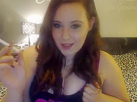 Hottest homemade Smoking, Brunette porn movie