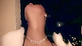 Hottie Smokes And Sucks on Balcony