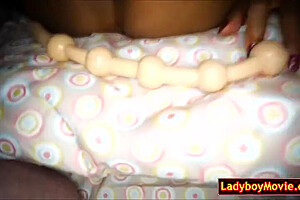 Huge Toys And Raw Dick In Ladyboy Ass
