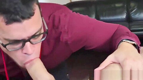 Hunks smashing this geeks asshole in the office afte work