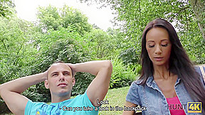 Hunt4K Cuckold watches how his girlfriend fucks for money in park