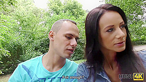 Hunt4K Cuckold watches how his girlfriend fucks for money in park